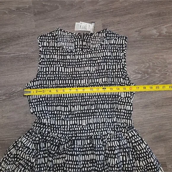 Max Mara A-Line Printed Midi Length Dress Black - Picture 7 of 8